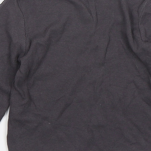 George Boys Grey  Cotton Basic T-Shirt Size 3-4 Years Round Neck