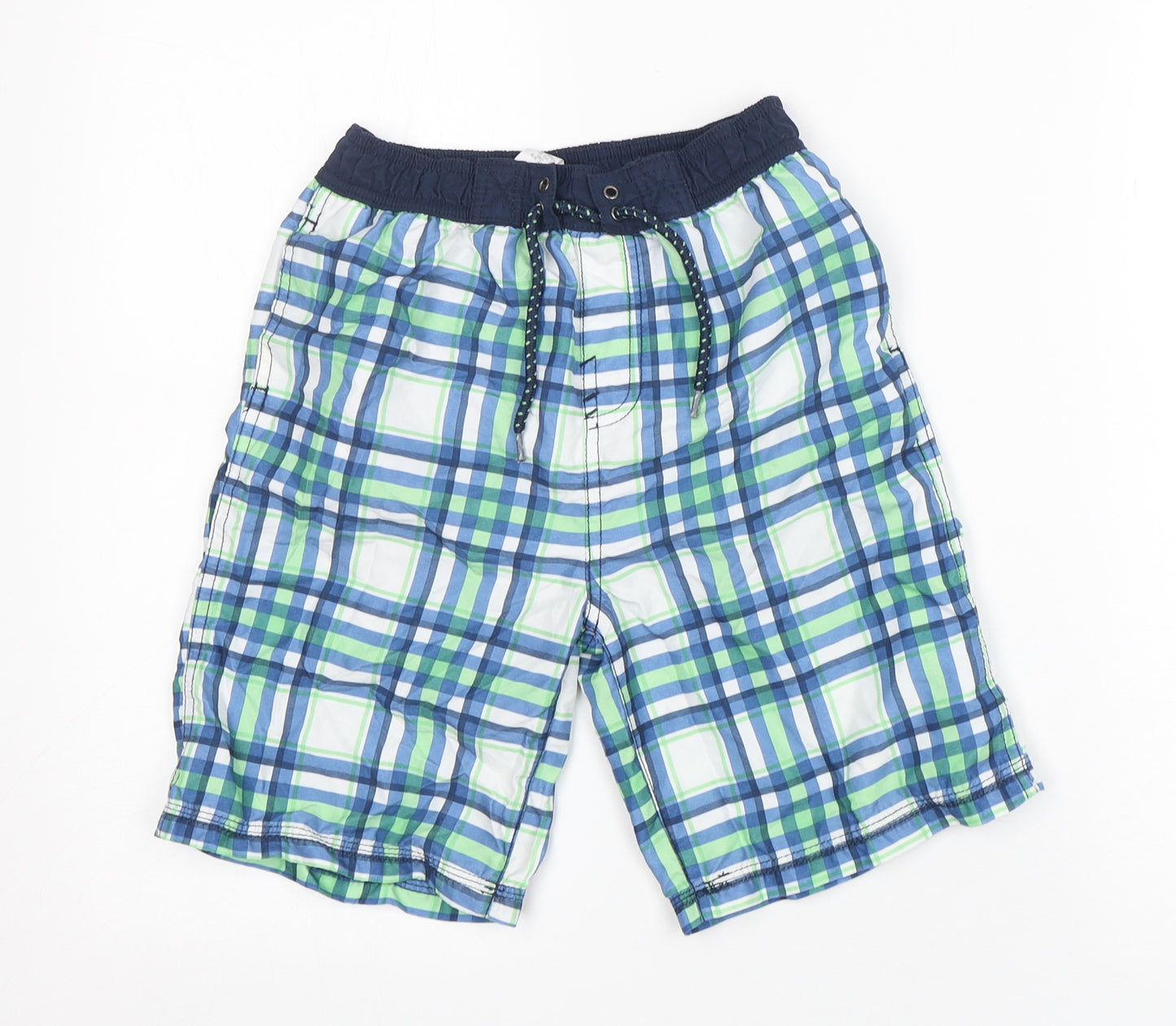 George Boys Multicoloured Check Polyester Bermuda Shorts Size 9-10 Years  Regular  - Swim Shorts