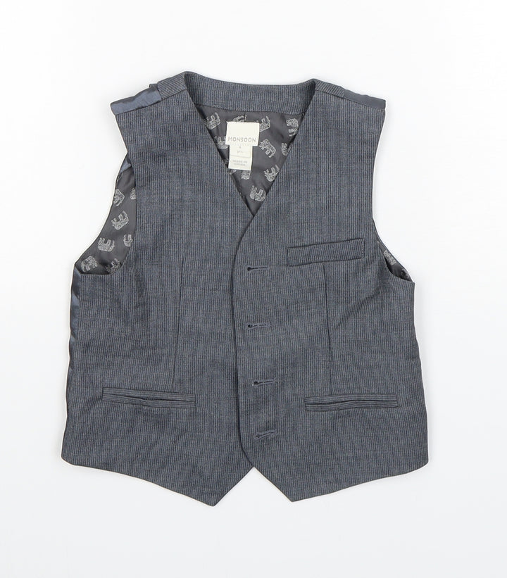 Monsoon  Boys Grey   Jacket Waistcoat Size 4 Years