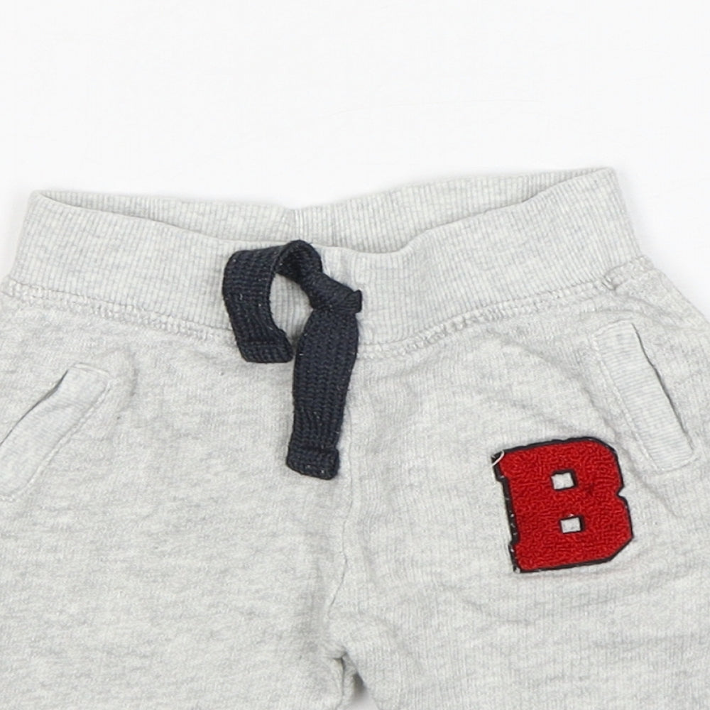 F&F Boys Grey  Cotton Sweatpants Trousers Size 3-6 Months