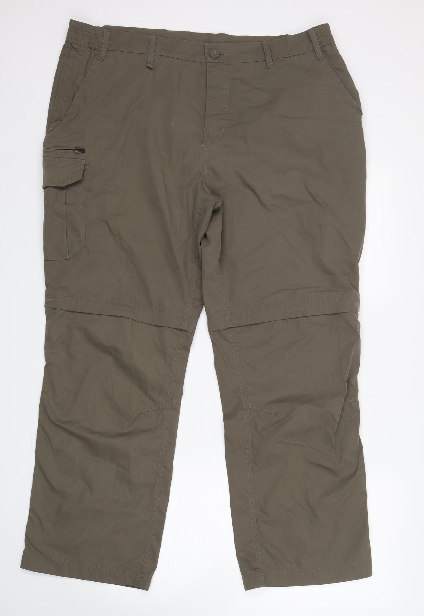 Brasher  Mens Green  Polyester Cargo Trousers Size 40 L30 in Regular Zip - Zip off legs