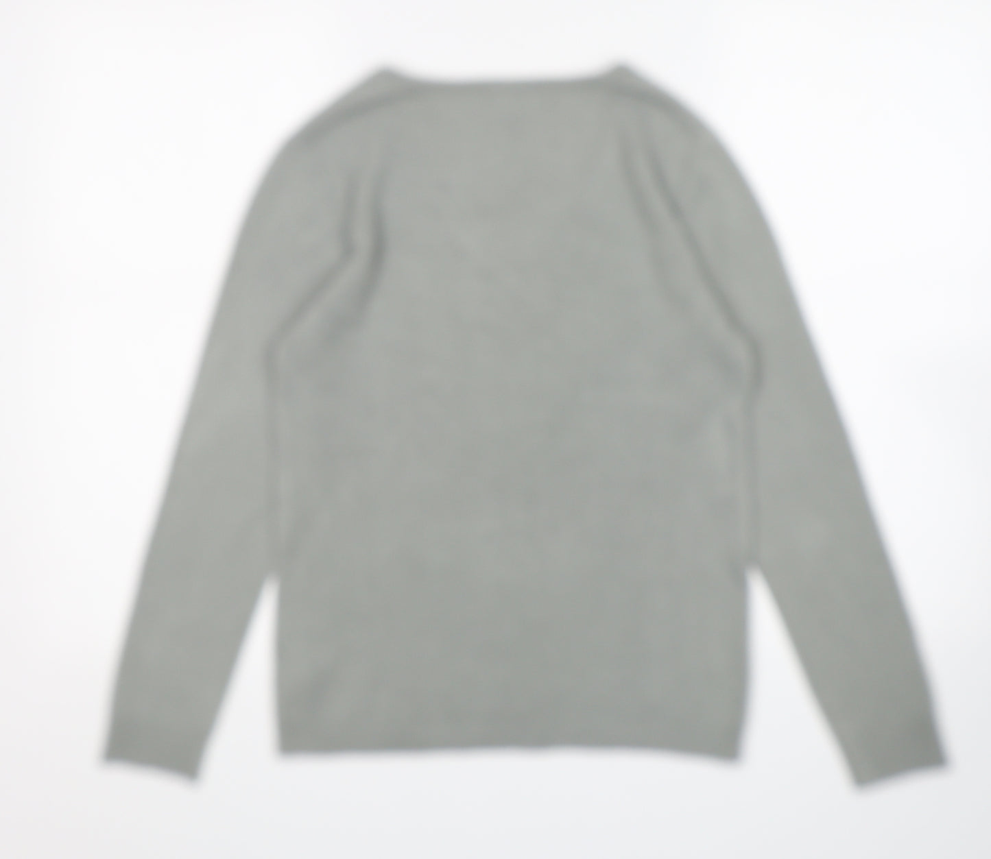 Primark Womens Grey V-Neck  Acrylic Pullover Jumper Size 6