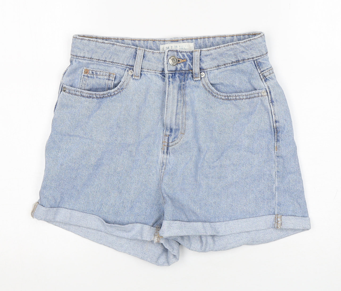 Denim Co Womens Blue  Cotton Sailor Shorts Size 6 L4 in Regular Button