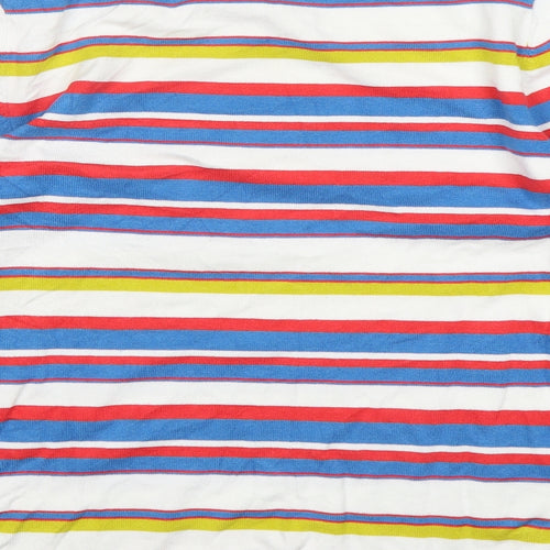 NEXT Womens Multicoloured Round Neck Striped Viscose Pullover Jumper Size 12