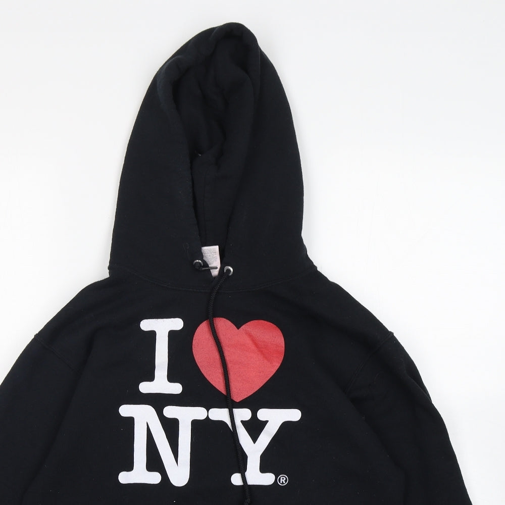 I Love New York Womens Black  Cotton Pullover Hoodie Size S  Pullover