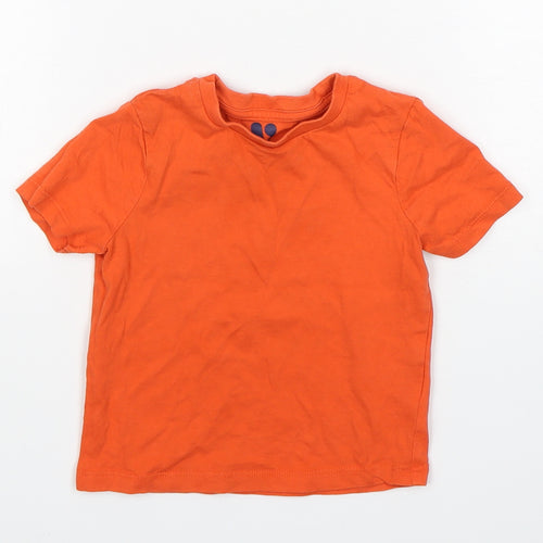 Matalan Boys Orange  Cotton Basic T-Shirt Size 12-18 Months Round Neck Pullover