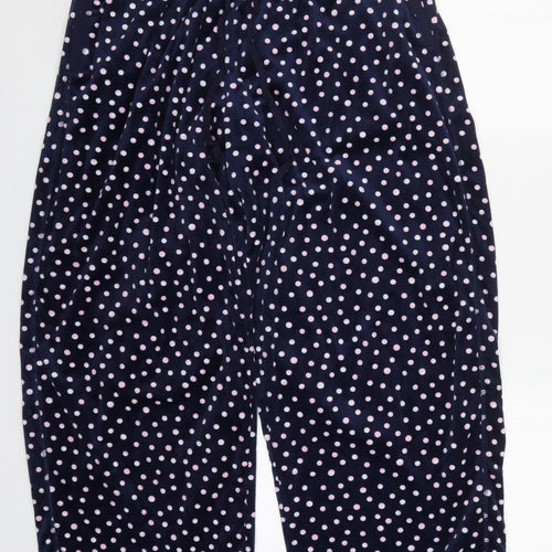 Preworn Womens Blue Polka Dot Polyester Trousers  Size XL L29 in Regular Drawstring - Pyjama Pants