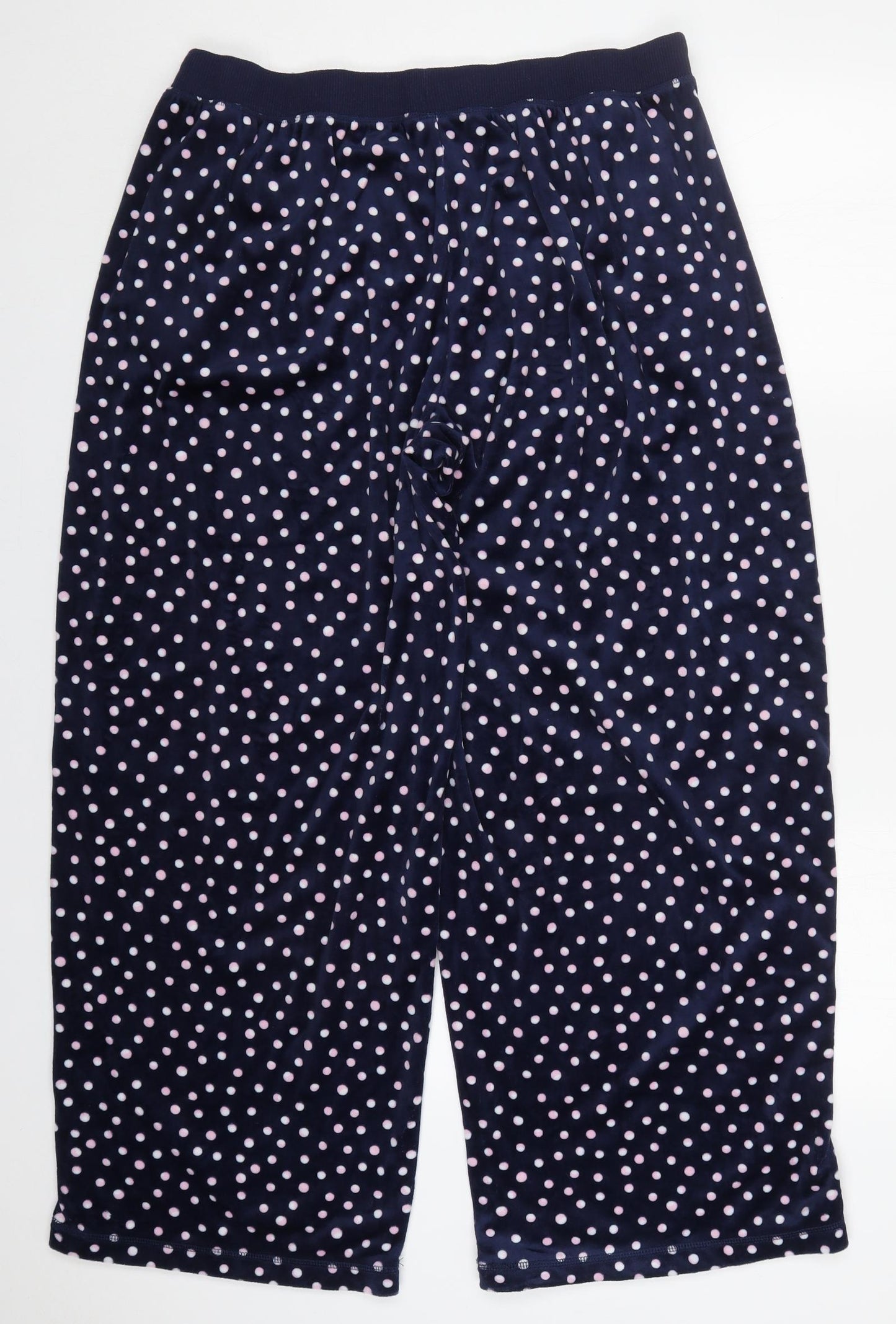 Preworn Womens Blue Polka Dot Polyester Trousers  Size XL L29 in Regular Drawstring - Pyjama Pants