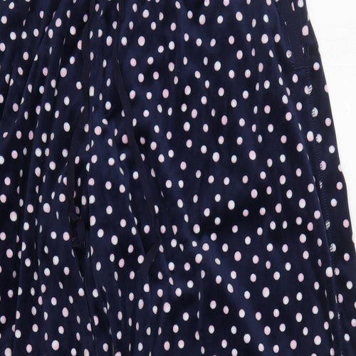 Preworn Womens Blue Polka Dot Polyester Trousers  Size XL L29 in Regular Drawstring - Pyjama Pants