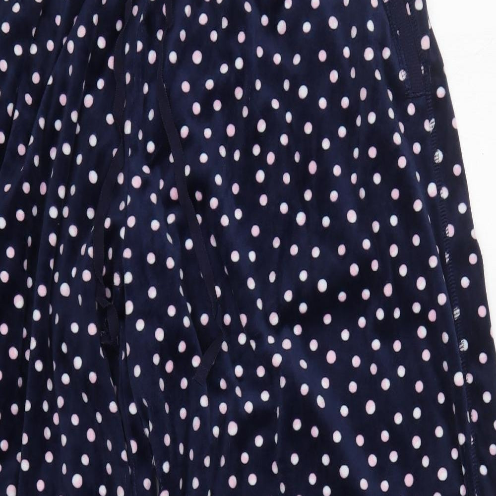 Preworn Womens Blue Polka Dot Polyester Trousers  Size XL L29 in Regular Drawstring - Pyjama Pants