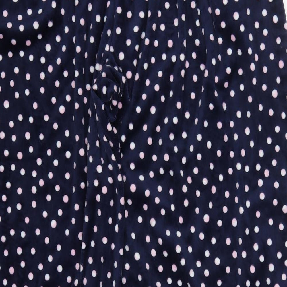 Preworn Womens Blue Polka Dot Polyester Trousers  Size XL L29 in Regular Drawstring - Pyjama Pants