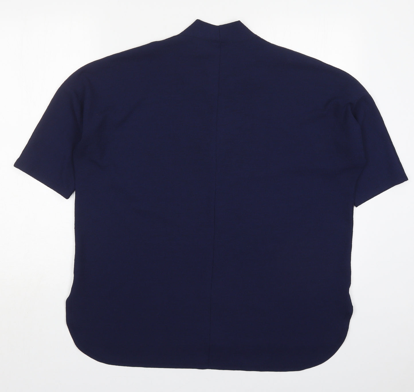 Gallery Womens Blue  Polyester  T-Shirt Size L V-Neck