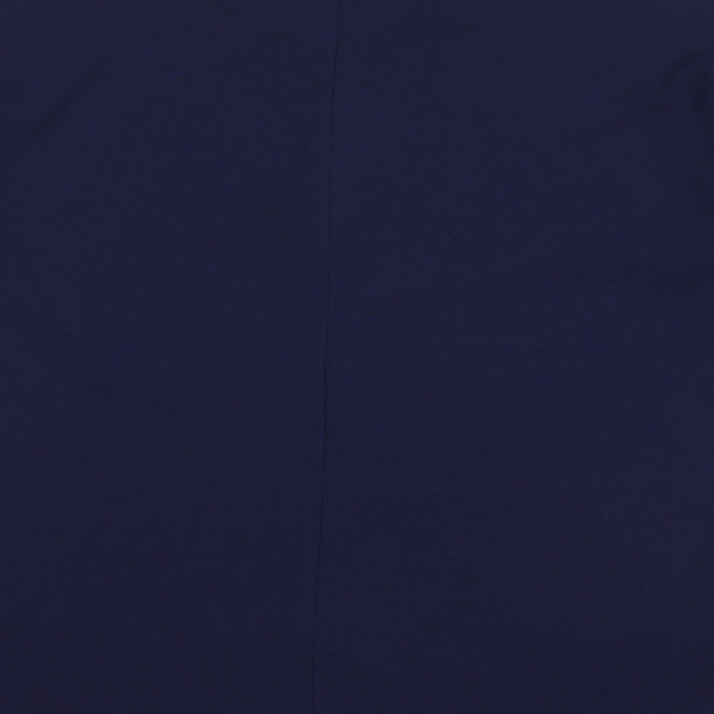 Gallery Womens Blue  Polyester  T-Shirt Size L V-Neck