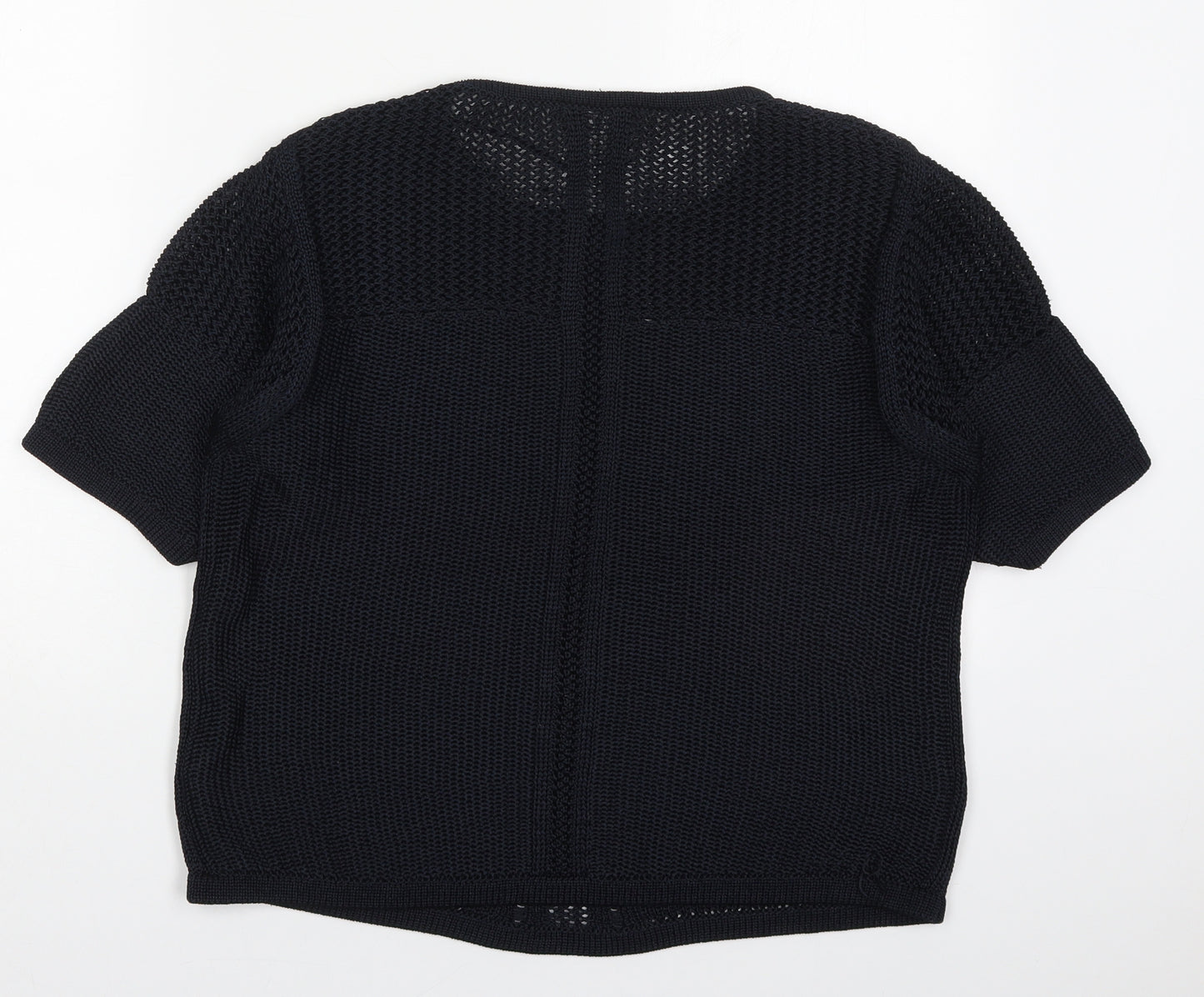 Marks and Spencer Womens Blue Round Neck  Polyester Pullover Jumper Size 14