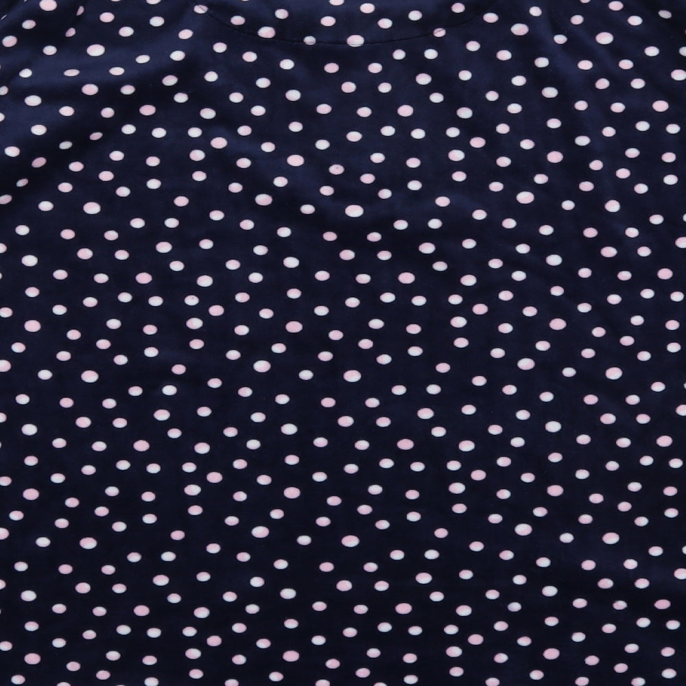 Preworn Womens Blue Polka Dot Polyester Top Pyjama Top Size XL