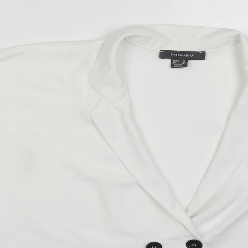 Primark Womens White   Jacket  Size 14  Button