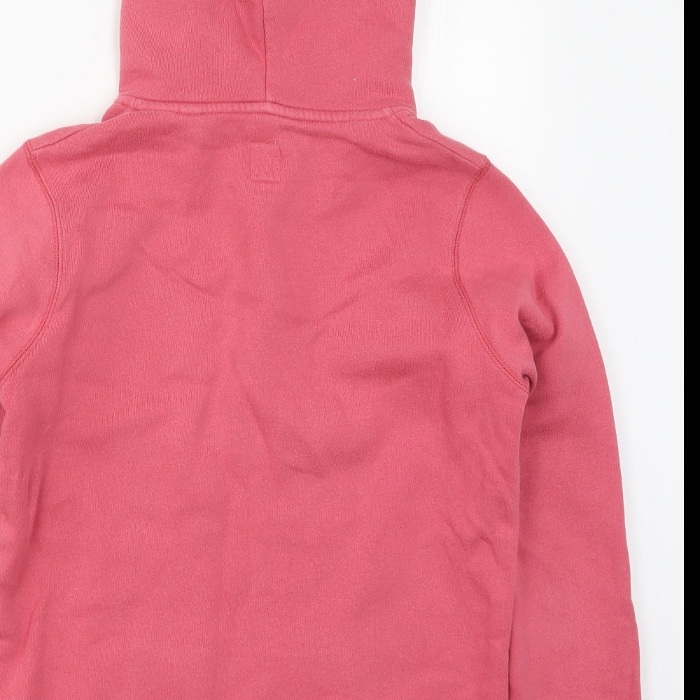Jack Wills Womens Pink  Cotton Pullover Hoodie Size 10  Pullover