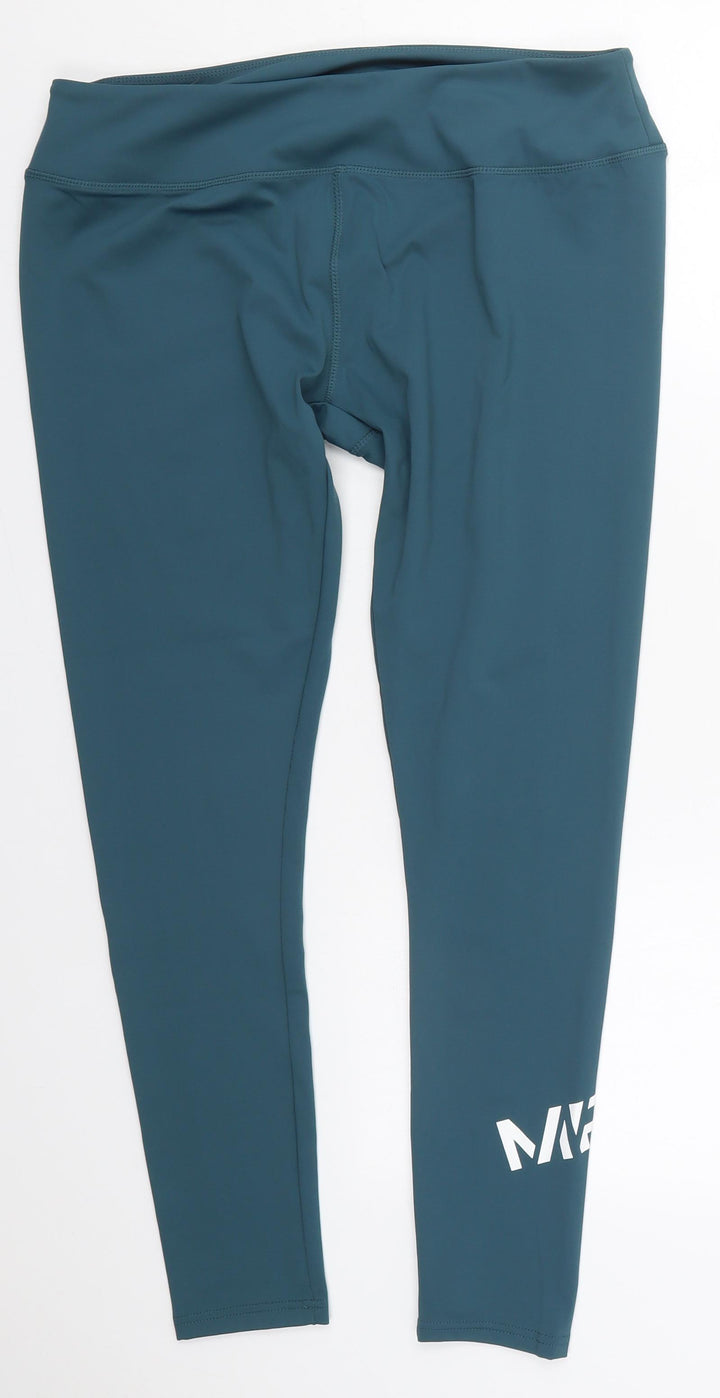 My Protien Womens Blue Polyester Capri Leggings Size 32 in L28 in Regular