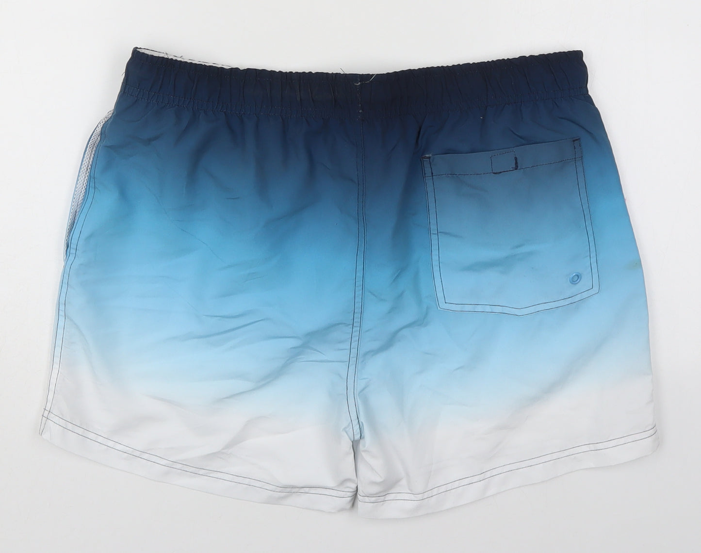 Primark Mens Blue  Polyester Athletic Shorts Size M  Regular Drawstring - Swim Shorts