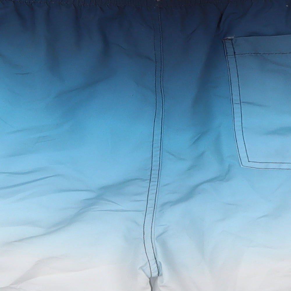 Primark Mens Blue  Polyester Athletic Shorts Size M  Regular Drawstring - Swim Shorts
