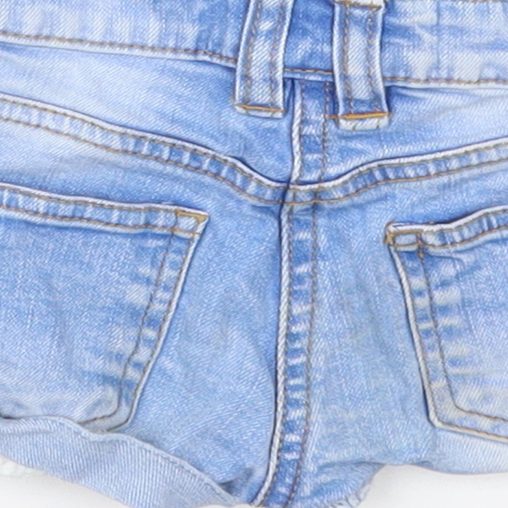 Dunnes Girls Blue  Cotton Cut-Off Shorts Size 5 Years  Regular