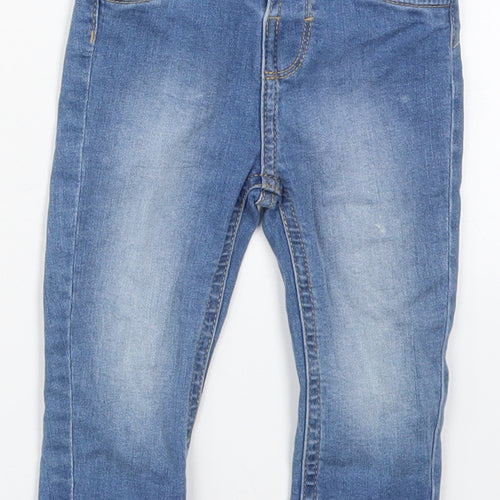 Mayoral Baby Blue  Cotton Capri Jeans Size 3-6 Months  Button