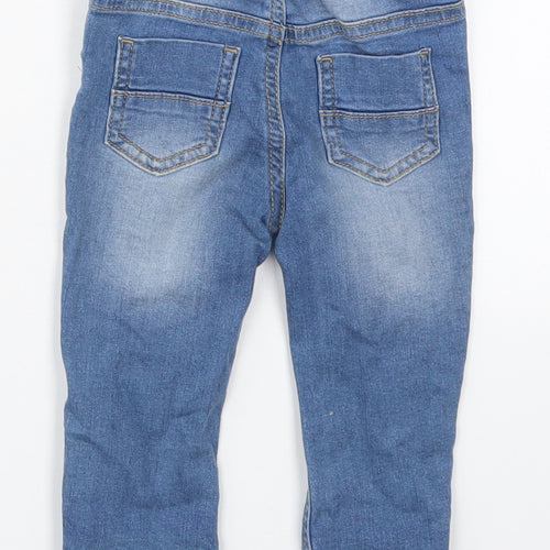 Mayoral Baby Blue  Cotton Capri Jeans Size 3-6 Months  Button