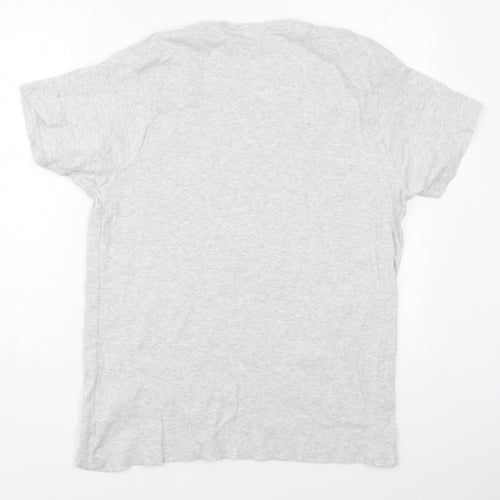 Industrialize Mens Grey  Cotton  T-Shirt Size 2XL Crew Neck