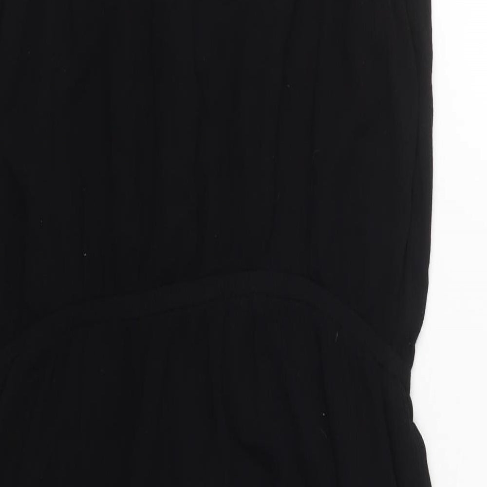 New Look Womens Black  Viscose Tank Dress  Size 16  V-Neck Pullover
