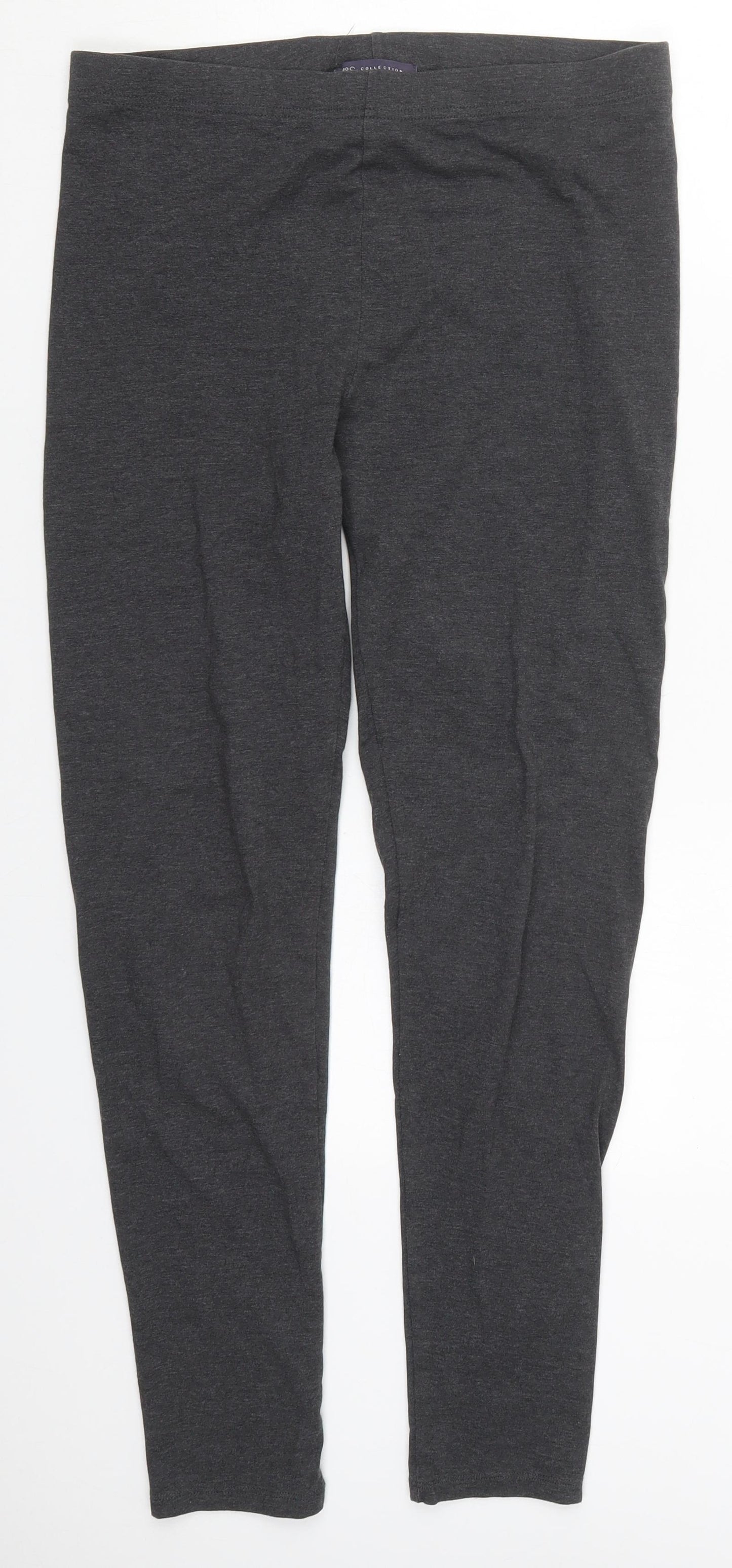 Marks and Spencer Womens Grey  Cotton Carrot Leggings Size 12 L28 in
