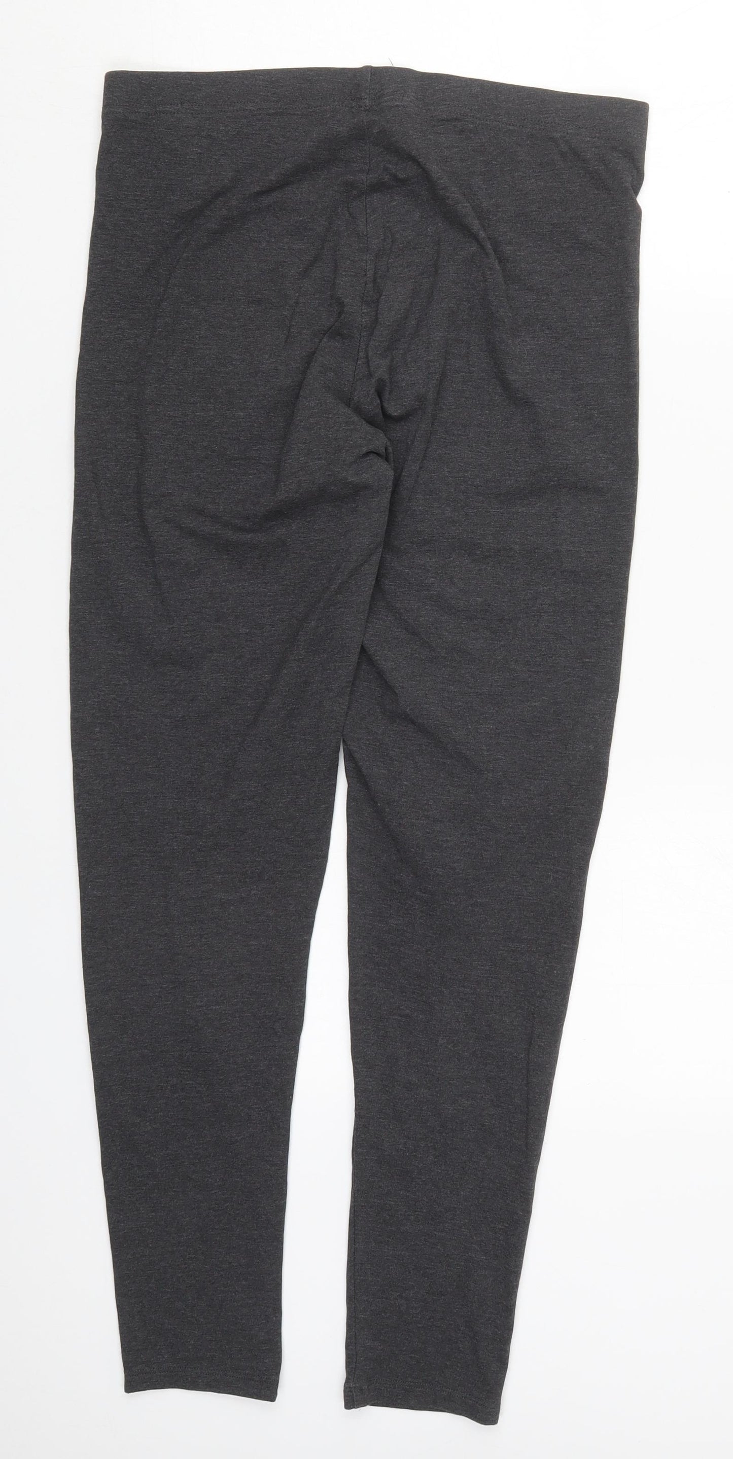 Marks and Spencer Womens Grey  Cotton Carrot Leggings Size 12 L28 in