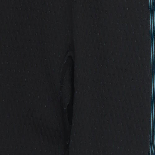 Preworn Womens Blue Striped Nylon Compression Leggings Size M L24 in Regular