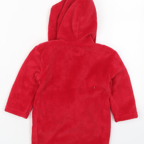 Primark Baby Red Solid Polyester Kimono Robe Size 9-12 Months  Tie