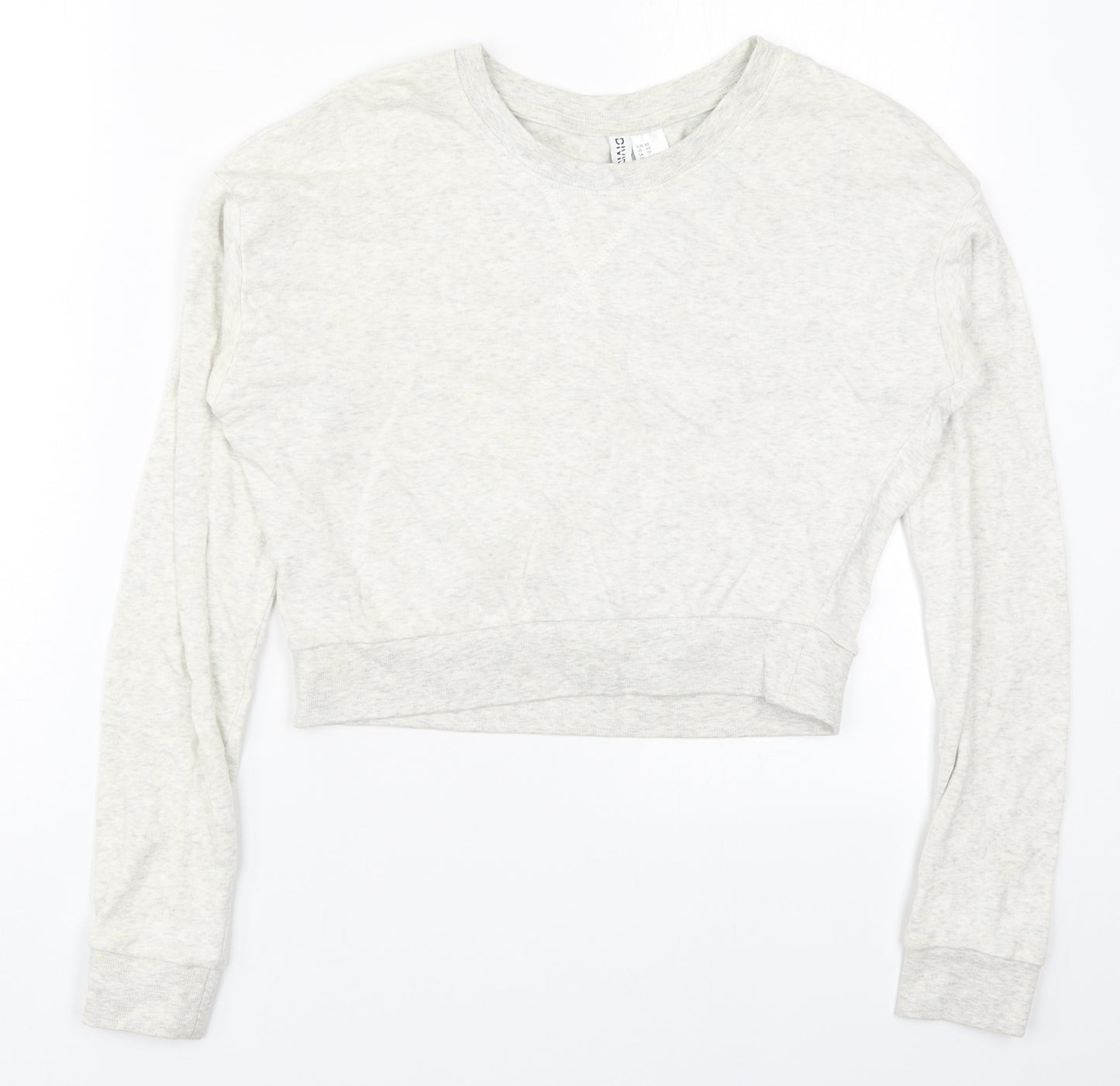 H&M Womens Grey  Cotton Pullover Sweatshirt Size XS  Pullover
