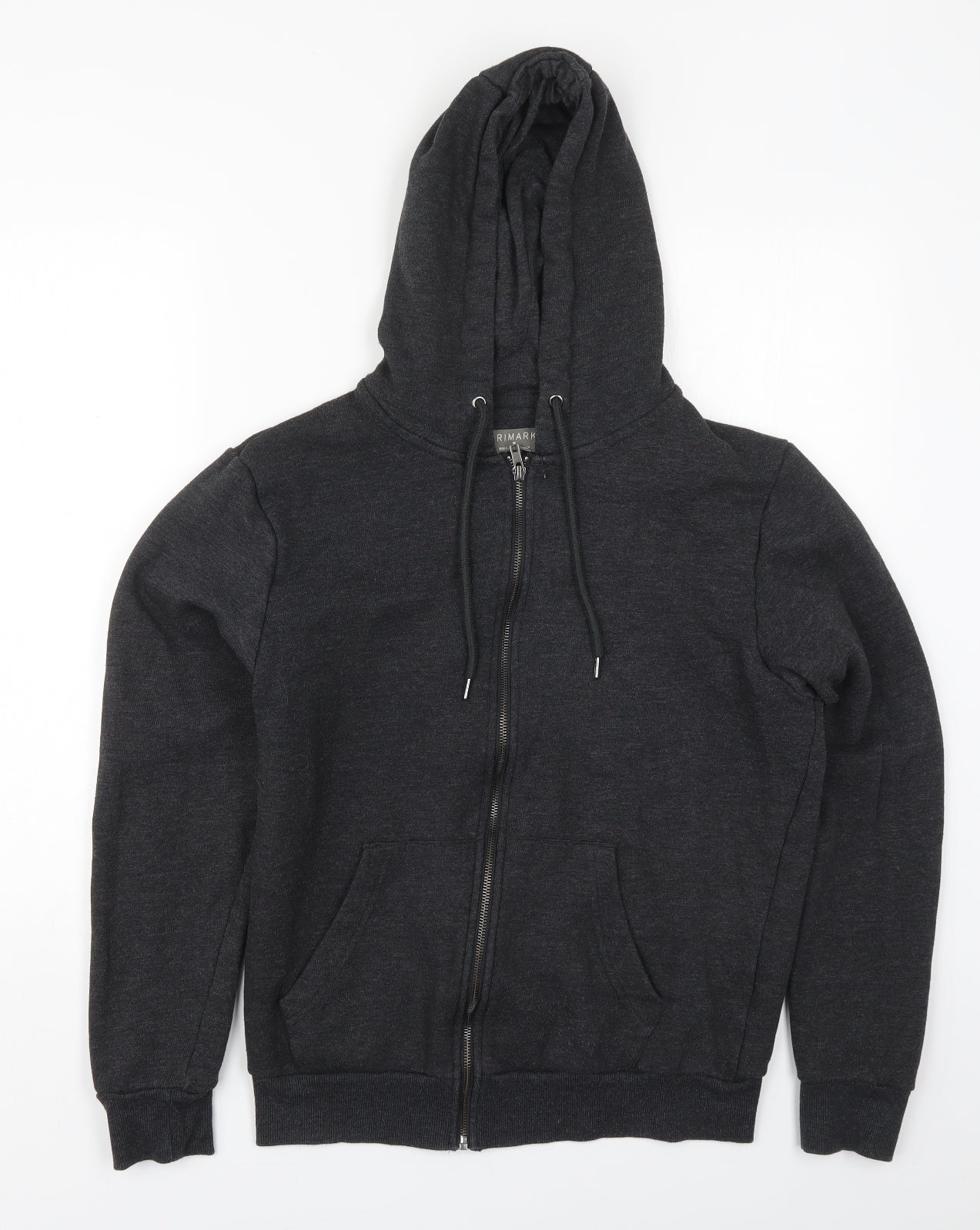 Primark Mens Grey  Cotton Full Zip Hoodie Size M