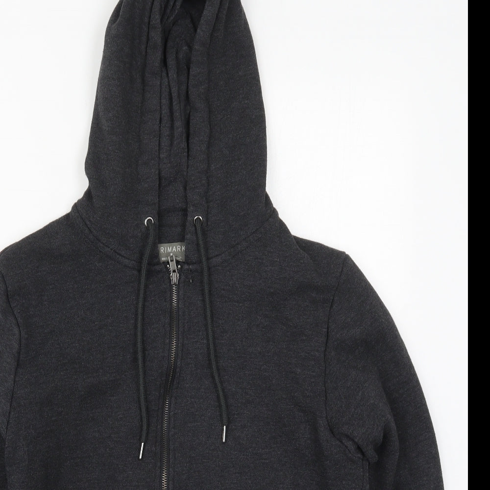 Primark Mens Grey  Cotton Full Zip Hoodie Size M
