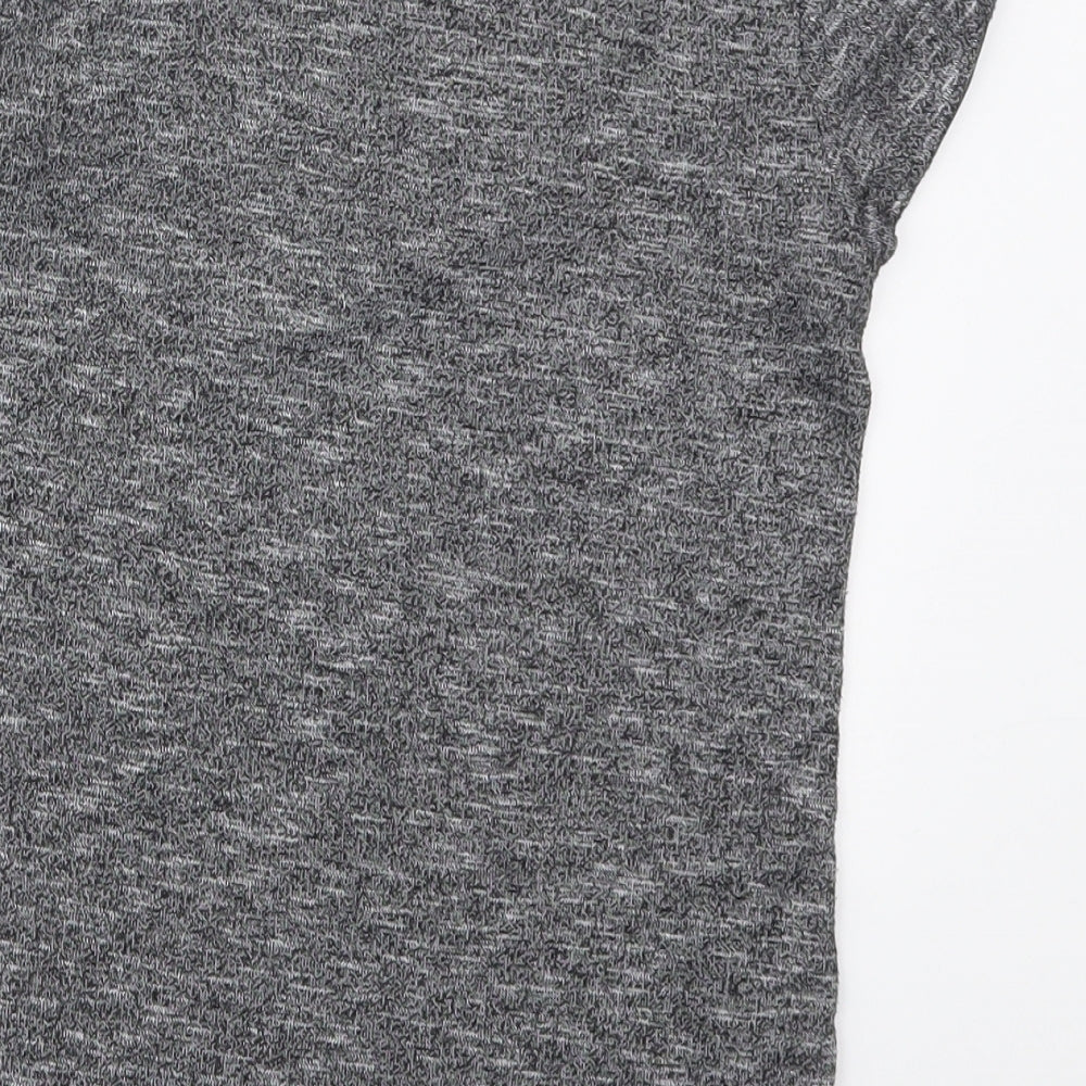 Atmosphere Womens Grey  Viscose Basic T-Shirt Size 6 Round Neck