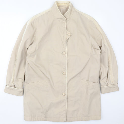Jan Robert Womens Beige   Jacket  Size 10  Button