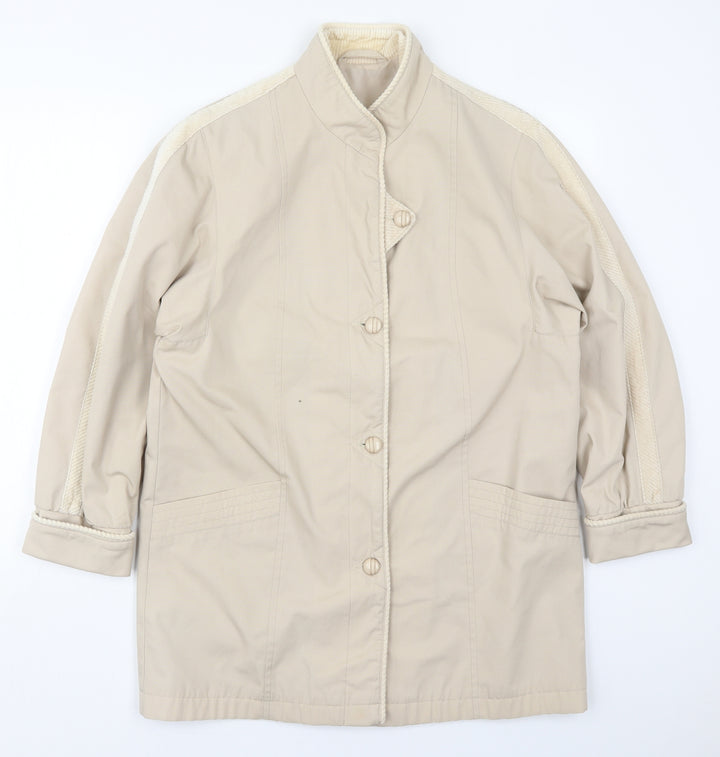 Jan Robert Womens Beige   Jacket  Size 10  Button