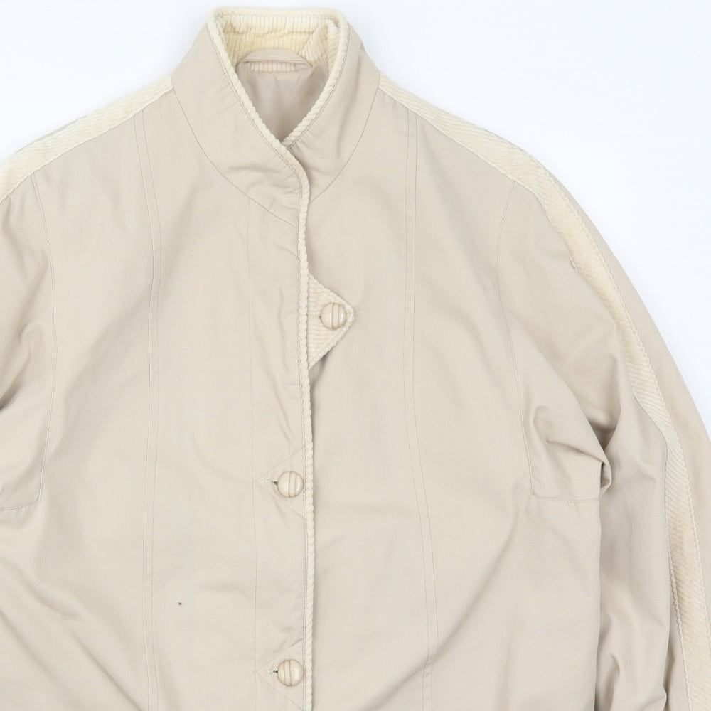 Jan Robert Womens Beige   Jacket  Size 10  Button
