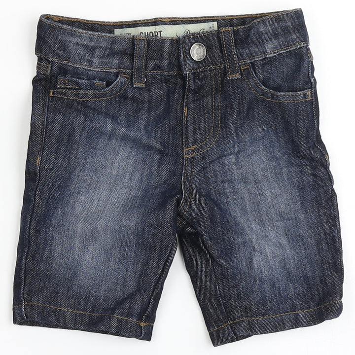 Denim & Co. Boys Blue Cotton Cropped Jeans Size 18-24 Months Button - Shorts