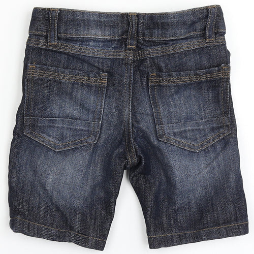 Denim & Co. Boys Blue  Cotton Cropped Jeans Size 18-24 Months  Button - Shorts