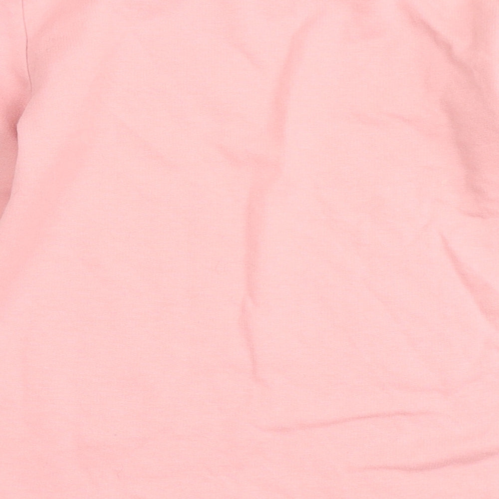 H&M Girls Pink  Cotton Pullover Sweatshirt Size 6-7 Years   - Butterfly