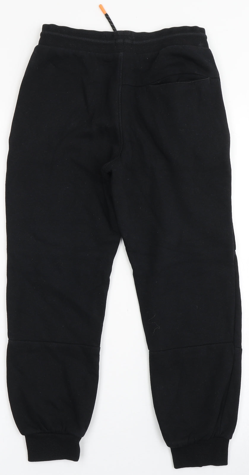 F&F Boys Black  Cotton Jogger Trousers Size 8-9 Years  Regular Drawstring - Uploading