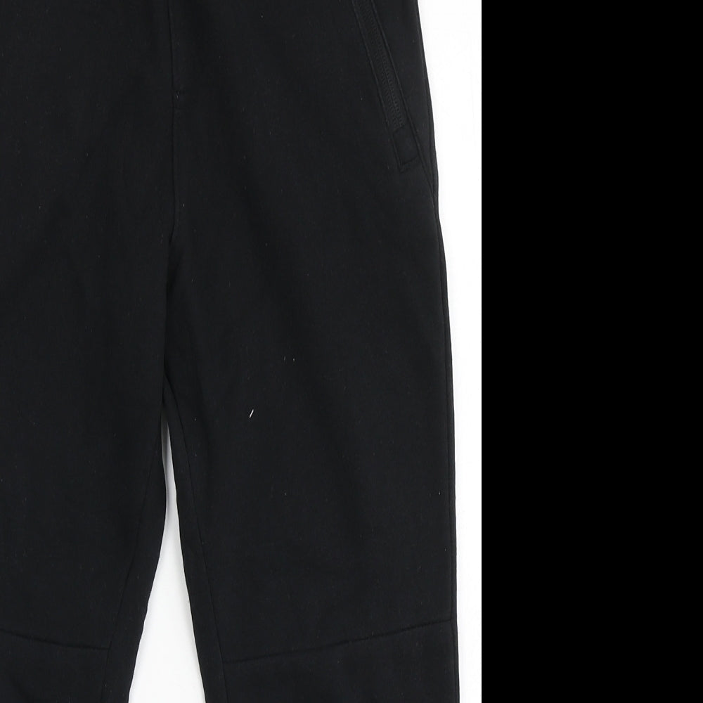 F&F Boys Black  Cotton Jogger Trousers Size 8-9 Years  Regular Drawstring - Uploading