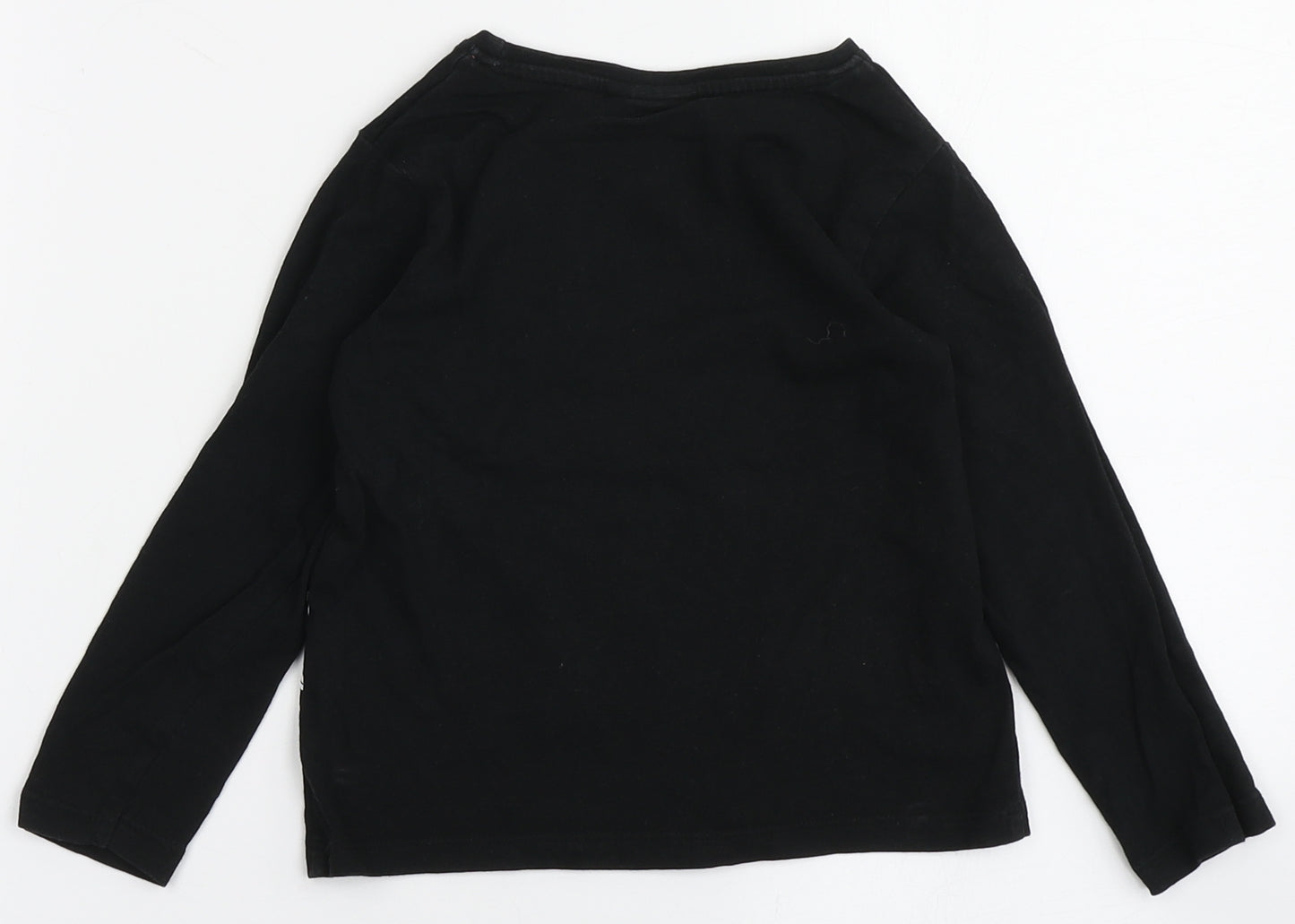 Matalan Girls Black  100% Cotton Basic T-Shirt Size 4 Years Round Neck  - Be You