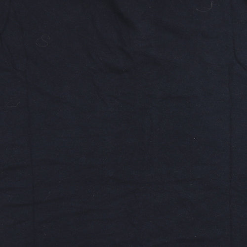 Easy Mens Blue  100% Cotton  Polo Size L Round Neck Button