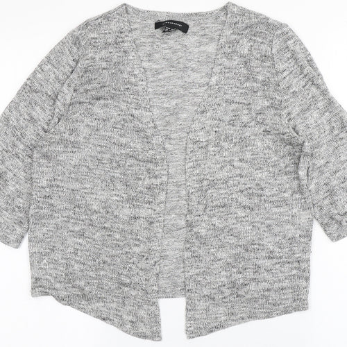 Atmosphere Womens Grey V-Neck  Viscose Shrug Jumper Size 6