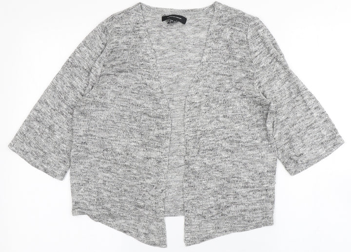 Atmosphere Womens Grey V-Neck Viscose Shrug Jumper Size 6