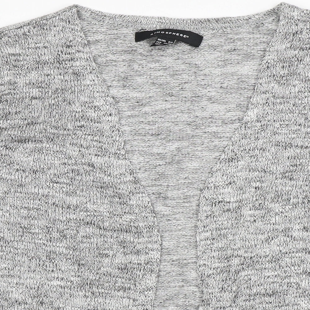 Atmosphere Womens Grey V-Neck  Viscose Shrug Jumper Size 6